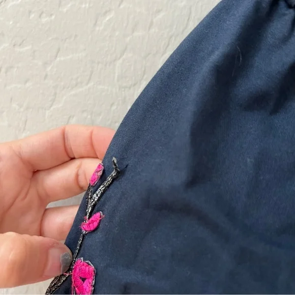 desigual pakaian jadi wanita navy utility jacket butterfly bird bee - Picture 10 of 14